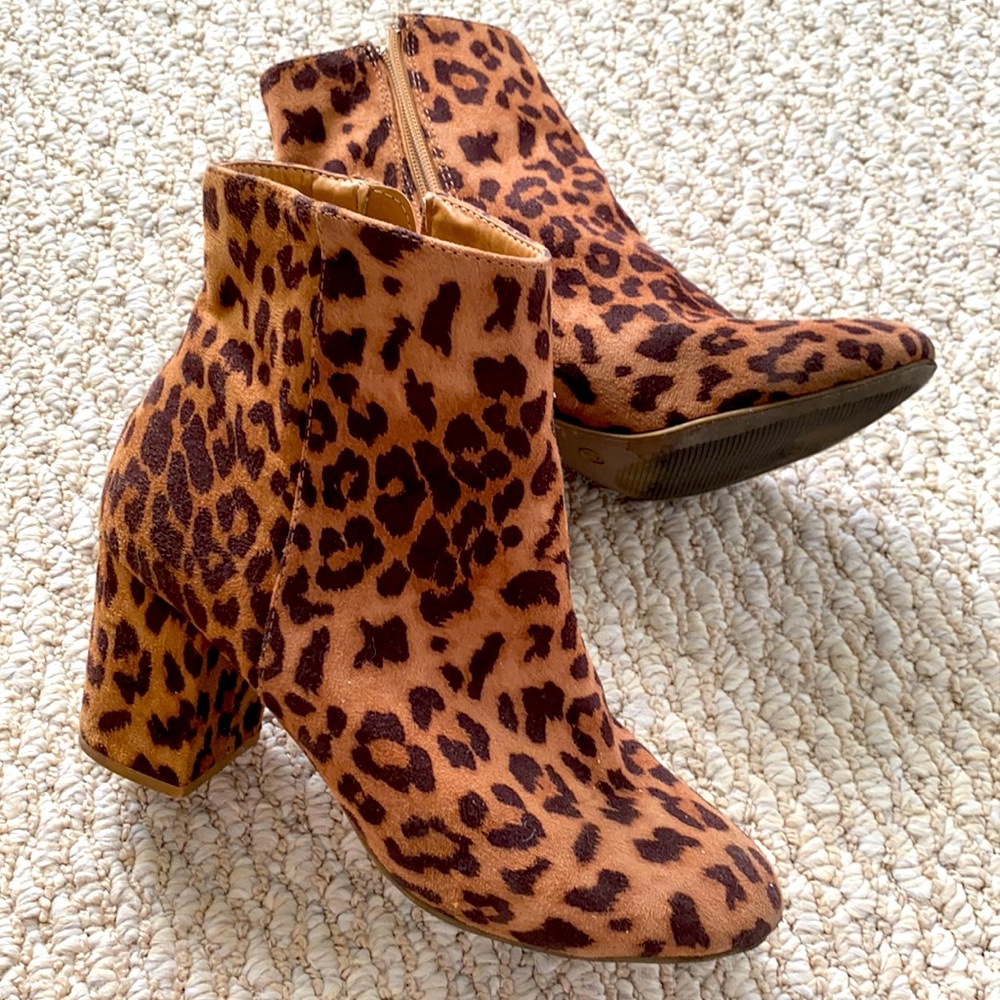 Cheetah Print Booties